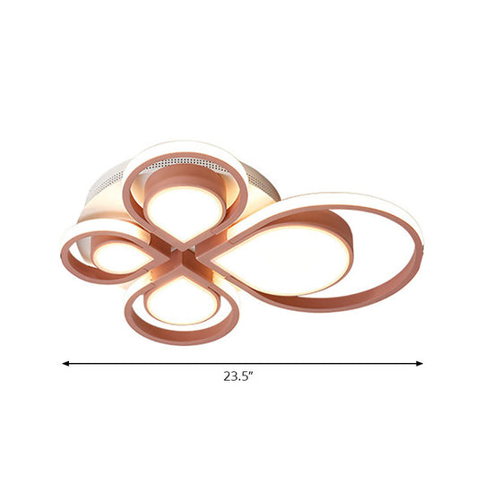 Modern Acrylic Flower Ceiling Light Fixture for Living Rooms - Flush Mount