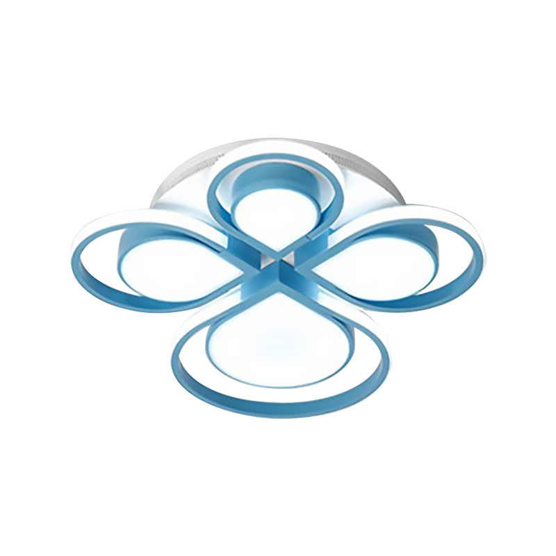 Modern Acrylic Flower Ceiling Light Fixture for Living Rooms - Flush Mount