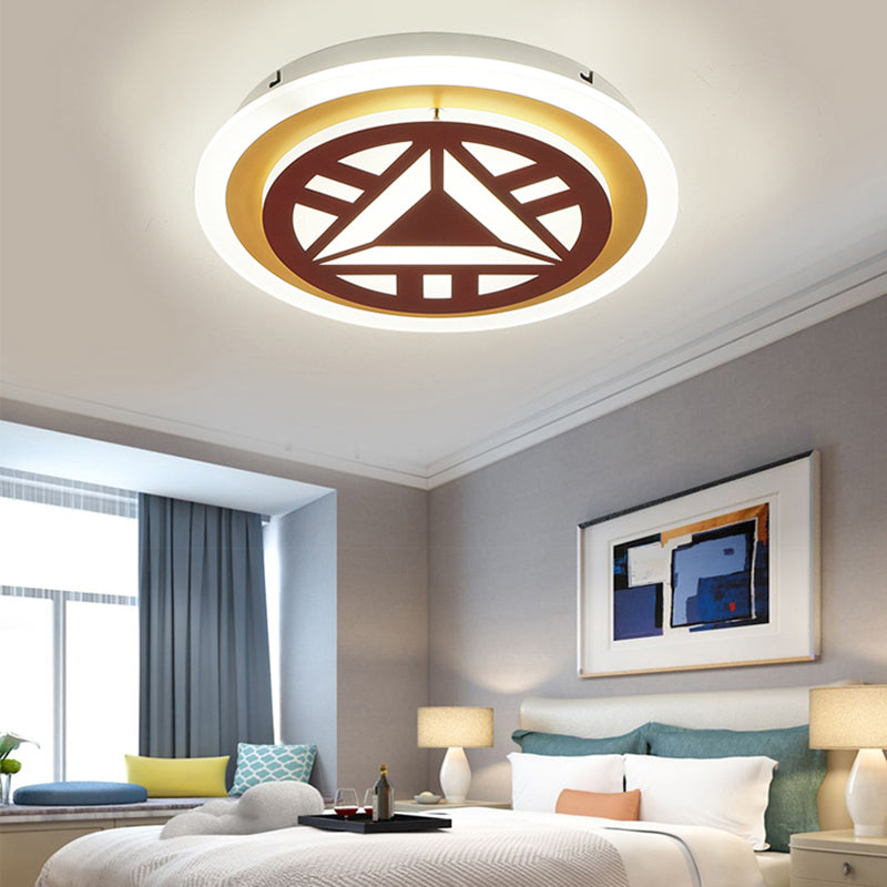 Playful Cartoon Ceiling Light for Kindergarten - Acrylic Flush Mount Fixture