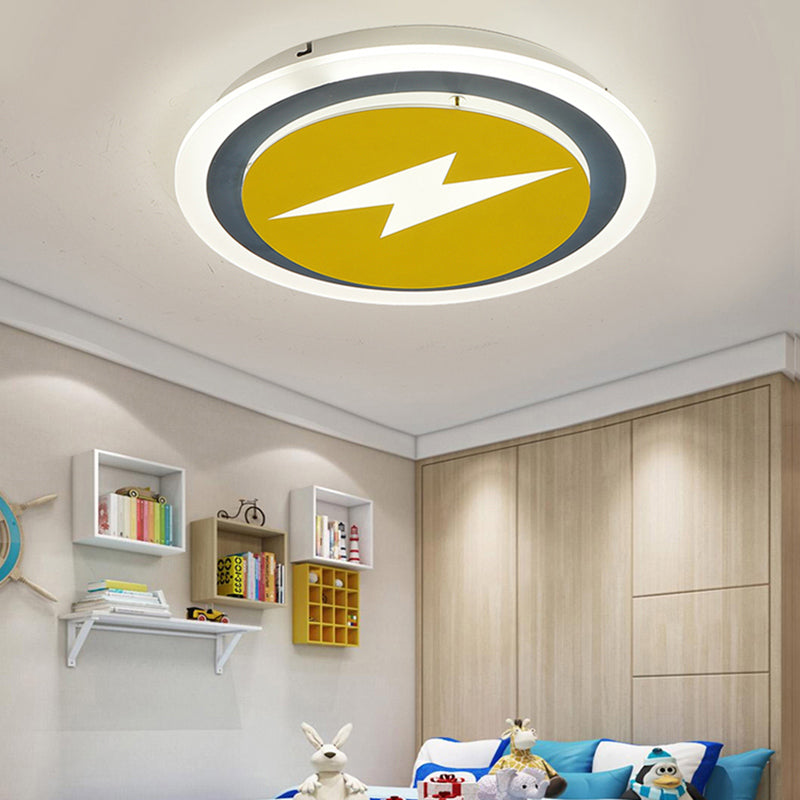 Playful Cartoon Ceiling Light for Kindergarten - Acrylic Flush Mount Fixture