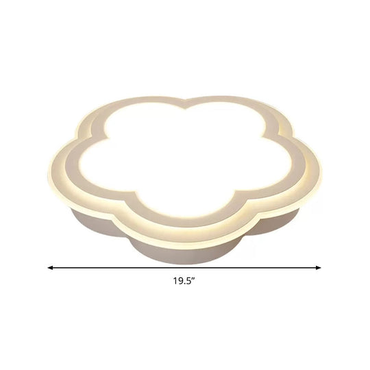 Modern Cloud LED Ceiling Light in White for Foyer