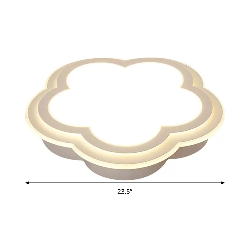 Modern Cloud LED Ceiling Light in White for Foyer