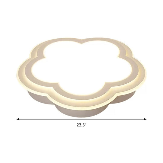 Modern Cloud LED Ceiling Light in White for Foyer