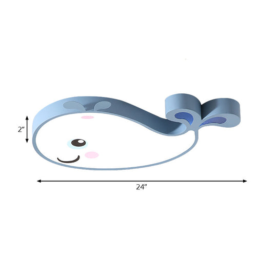 Plafonnier pour jardin d'enfants en forme de dauphin de dessin animé - Plafonnier en acrylique