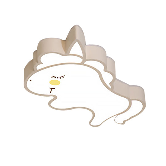 Cartoon LED Flush Mount Ceiling Light for Kindergarten with White Acrylic Fixture