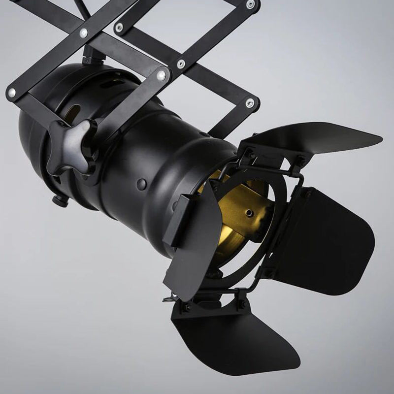 Modern Art Deco Black Torch Hanging Pendant Light With Extendable Arm