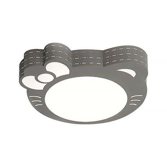 Kindergarten Kitty Ceiling Light: Acrylic Art Decor LED Flush Mount