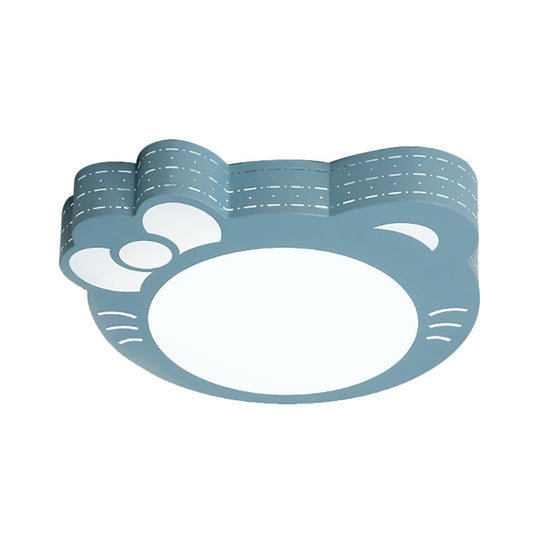 Kindergarten Kitty Ceiling Light: Acrylic Art Decor LED Flush Mount