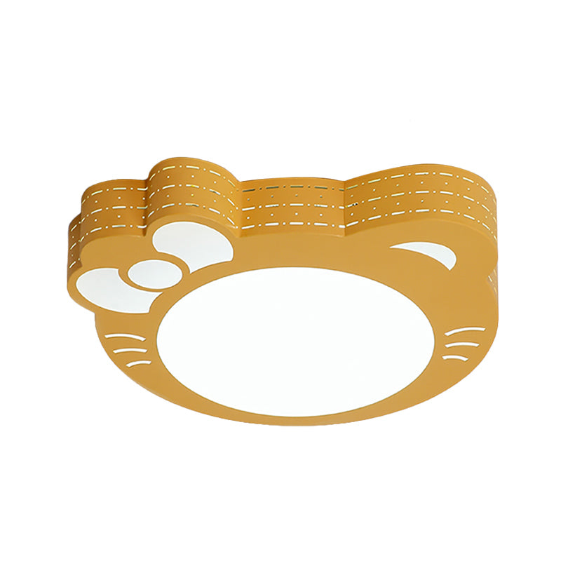 Kindergarten Kitty Ceiling Light: Acrylic Art Decor LED Flush Mount