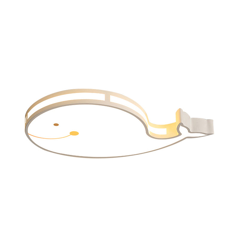 Whale Baby Cartoon LED Ceiling Light – Flush Mount Fixture for Kids’ Bedroom