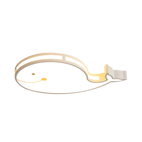 Whale Baby Cartoon LED Ceiling Light – Flush Mount Fixture for Kids’ Bedroom