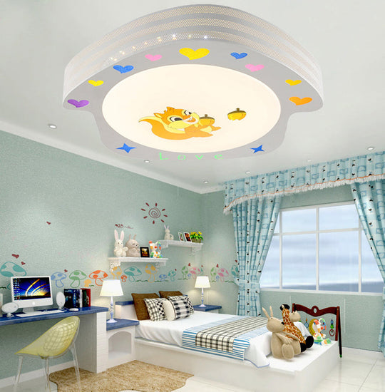 Cartoon Acrylic Flush Mount Ceiling Light for Nursing Room - White House Design