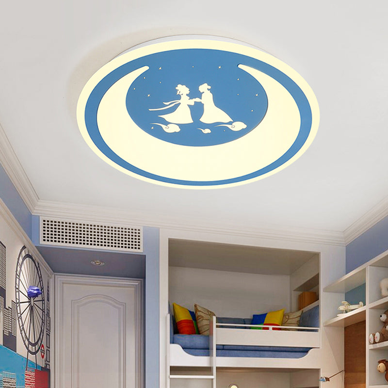 Chinese Valentine's Day LED Flush Ceiling Light - Romantic Acrylic Lamp for Kid's Bedroom