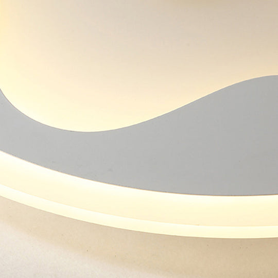 LED Acrylic Star Ceiling Light - Modern Flush Mount for Nursing Room & Hallway (White)