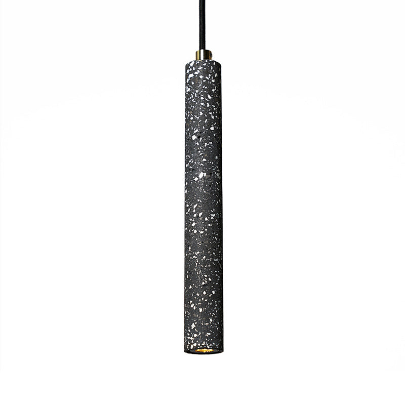 Nordic Cylindrical Pendulum Light  Hanging Pendant in White/Black