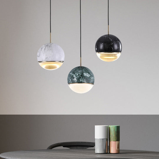 Lampe suspendue nordique moderne - Suspension LED en marbre en plusieurs tailles et couleurs