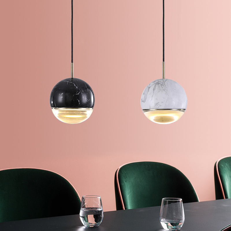 Lampe suspendue nordique moderne - Suspension LED en marbre en plusieurs tailles et couleurs