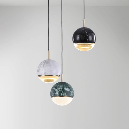 Lampe suspendue nordique moderne - Suspension LED en marbre en plusieurs tailles et couleurs