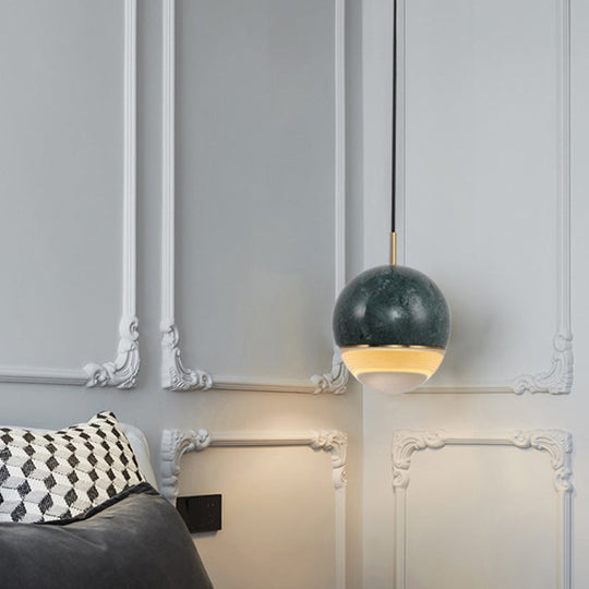 Lampe suspendue nordique moderne - Suspension LED en marbre en plusieurs tailles et couleurs
