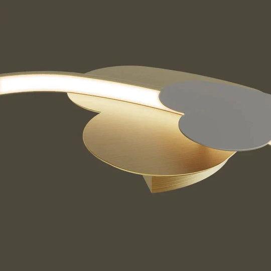 Modern Copper Heart-Shaped LED Ceiling Lamp for Bedroom or Living Room