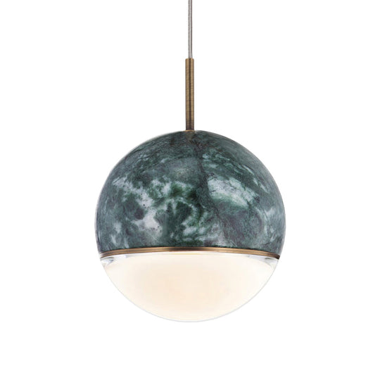 Nordic Marble Hanging Light - Spherical Dining Room Pendant With 1 Bulb And 4/6 Width Available In