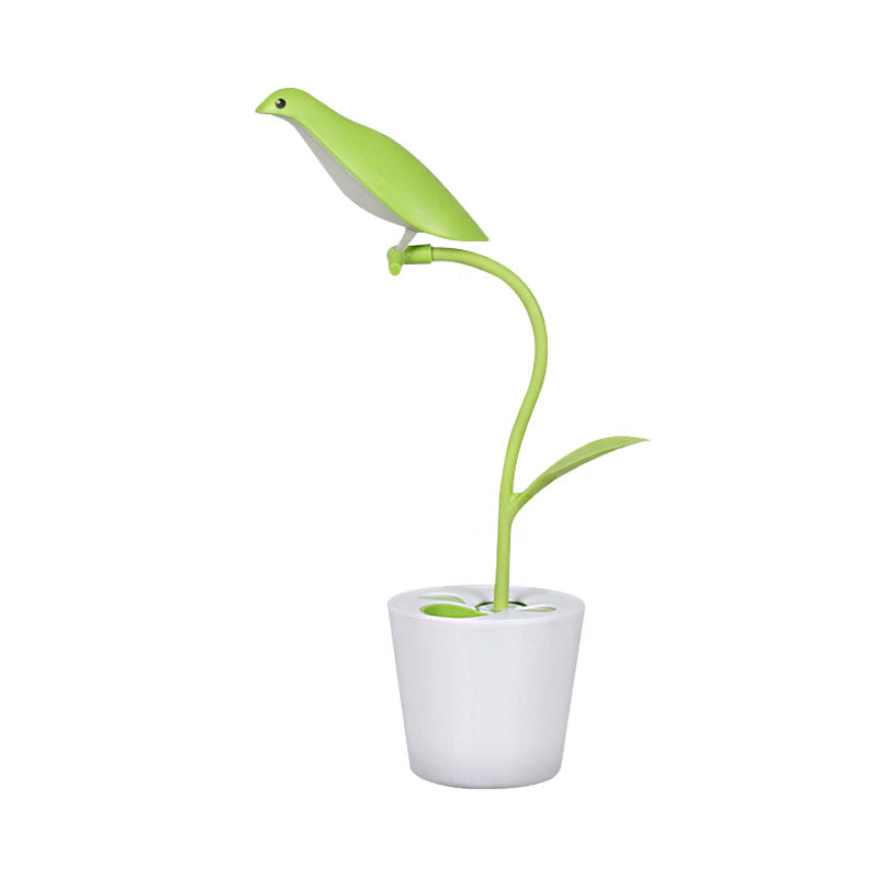 Bird Shaped Desk Light - Eye-Caring 1 Head Macaron Loft Reading For Kids Bedroom