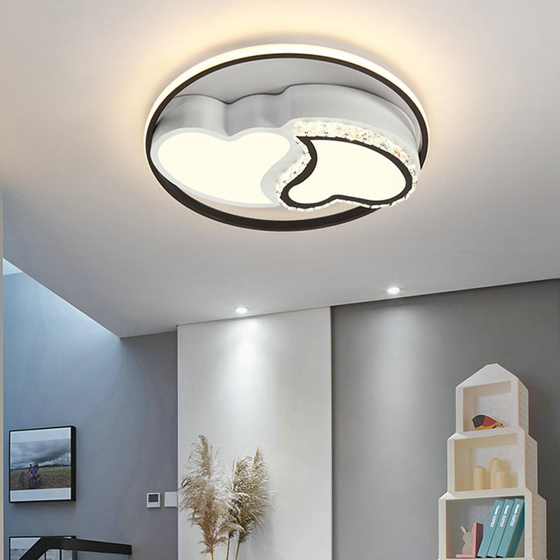 Modern LED Acrylic Star Flushmount Ceiling Light - White Flush Mount for Bedrooms