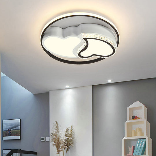 Modern LED Acrylic Star Flushmount Ceiling Light - White Flush Mount for Bedrooms