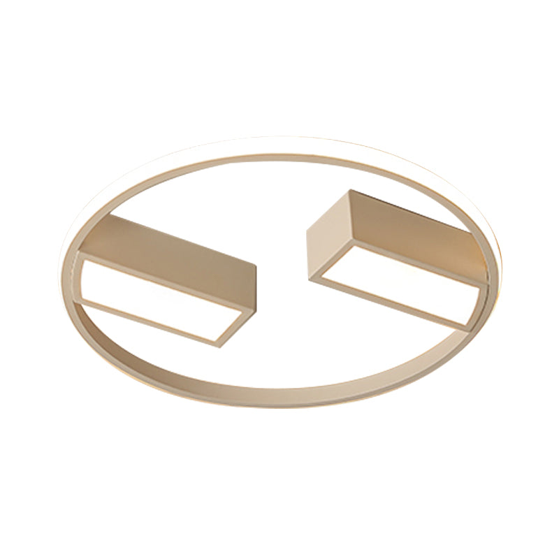 Modern Metal Acrylic Flush Ceiling Light with LED for Study Room