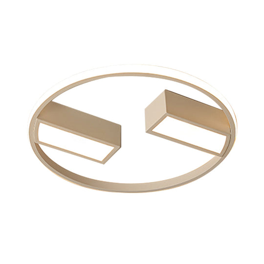 Modern Metal Acrylic Flush Ceiling Light with LED for Study Room