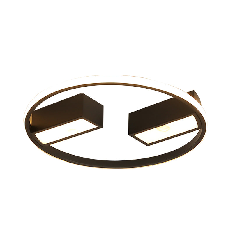 Modern Metal Acrylic Flush Ceiling Light with LED for Study Room