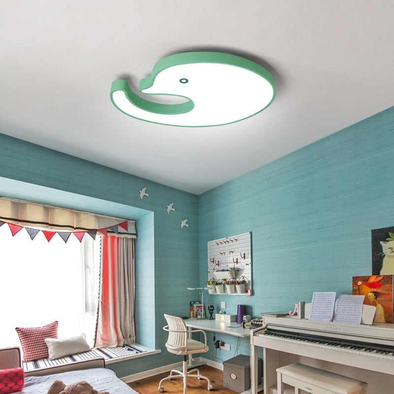 Children's LED Dolphin Panel Ceiling Light for Lovely Cartoon Bedroom Decor