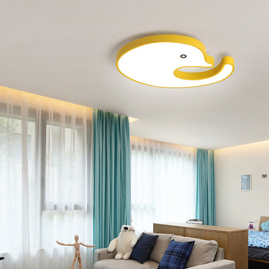 Children's LED Dolphin Panel Ceiling Light for Lovely Cartoon Bedroom Decor