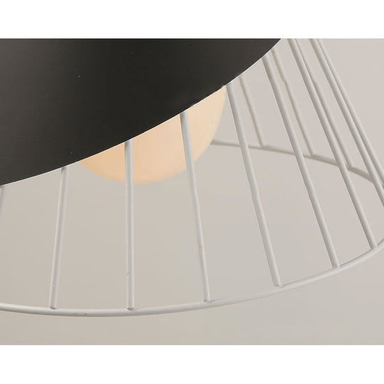 Modern Cone Pendant Light - Aluminum & Wood - Black/Blue - Ideal for Dining Table