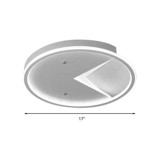 Sleek Slim Panel LED Flush Ceiling Light for Dining Room - Creative Circle Design with Acrylic White Shade