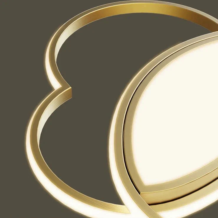 Plafonnier papillon en cuivre simple et moderne pour chambre à coucher