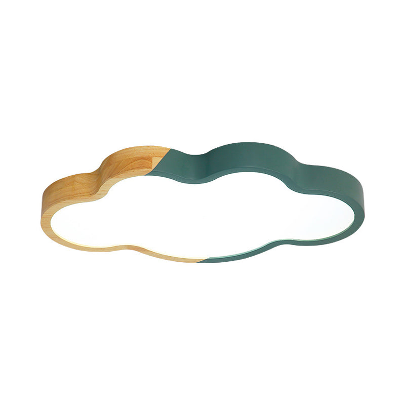 Nordic Cloud Shape LED Ceiling Light for Kid's Bedroom - Acrylic Flush Mount, Energy Saving
