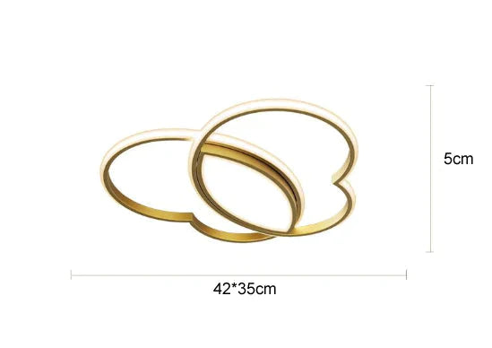 Plafonnier papillon en cuivre simple et moderne pour chambre à coucher