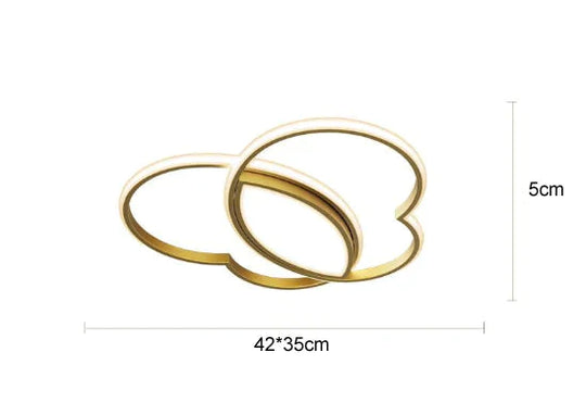 Plafonnier papillon en cuivre simple et moderne pour chambre à coucher