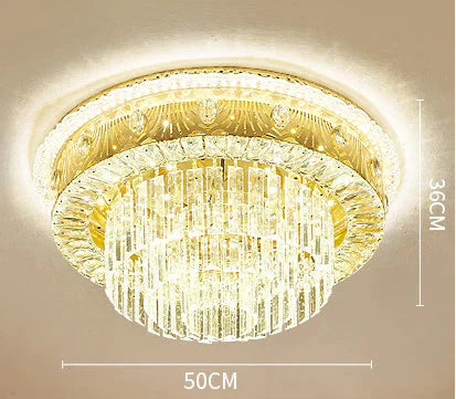 Plafonnier rond romantique en cristal pour chambre principale et salon