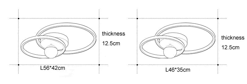 Nordic Style Bedroom Lamp Ring Ceiling Lamp