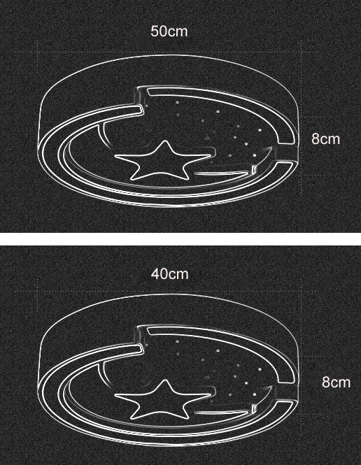 Plafonnier LED simple et moderne pour chambre principale avec lumière étoilée