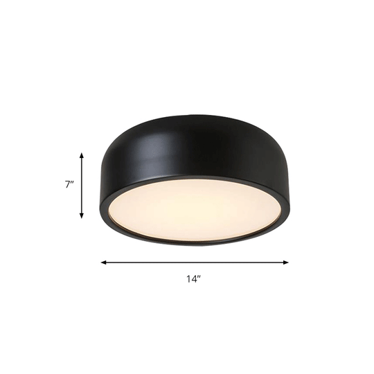 LED Flush Mount Ceiling Light for Modern Bedroom with Acrylic Dome Shade