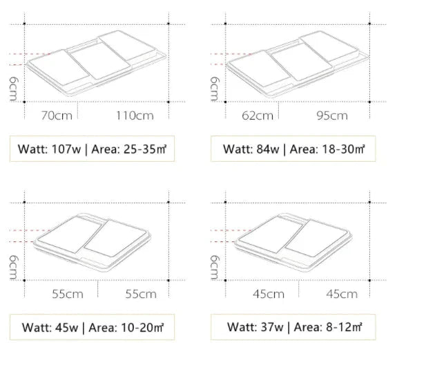 Modern Ceiling Lights Remote Dimmable Ceiling LED Lamp Fixture For Dining Living Room Bedroom Kitchen Home Decoration Light