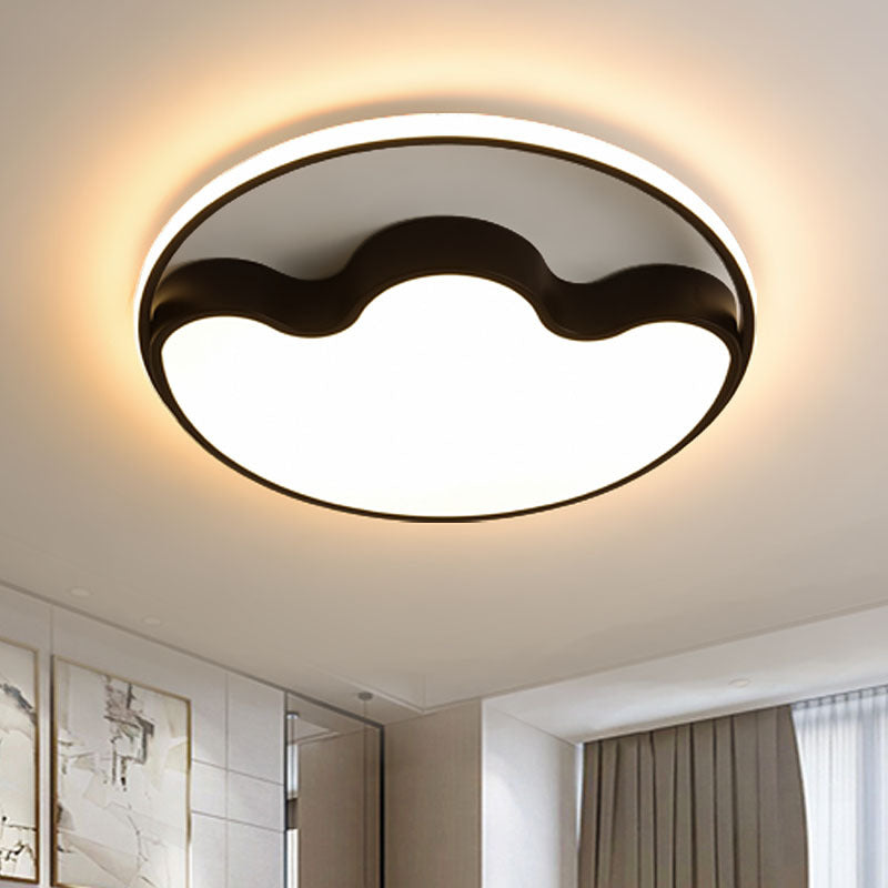Modern Animal Paw Led Flush Mount Ceiling Light For Study Room - Eye-Caring & Acrylic Lamp Black /