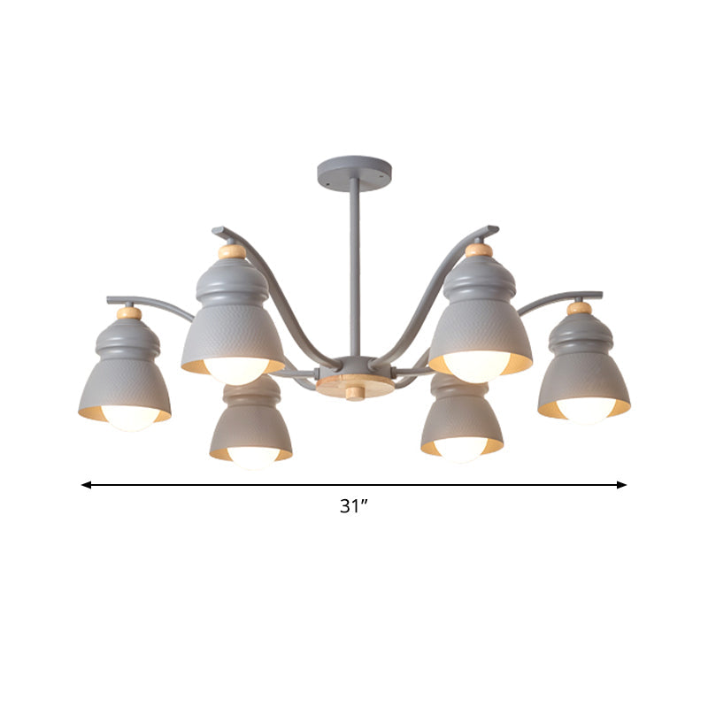 Modern Metal Gourd Pendant Chandelier: Stylish Bedroom Hanging Light Fixture