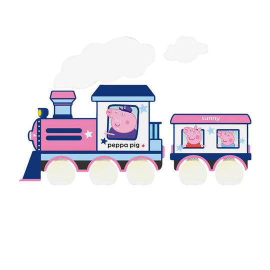 Blue Cartoon Train Metal Pendant Light For Kids Bedroom