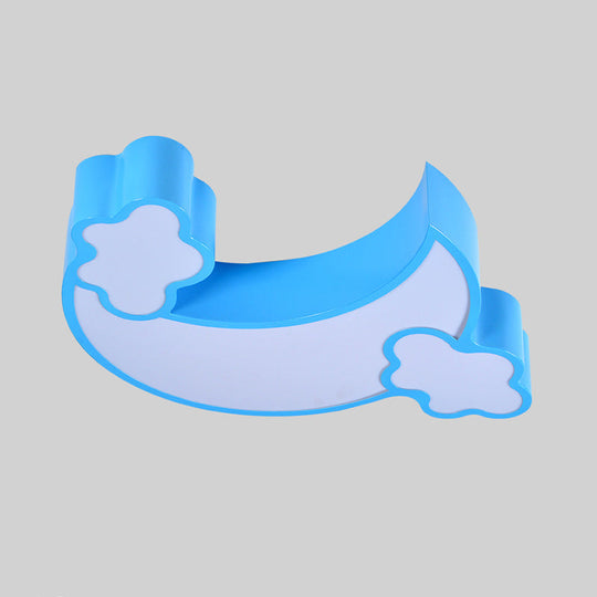 Blue Moon Bedroom LED Ceiling Light with Acrylic Flush Mount