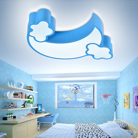 Blue Moon Bedroom LED Ceiling Light with Acrylic Flush Mount