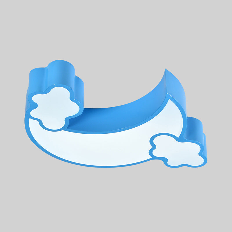 Blue Moon Bedroom LED Ceiling Light with Acrylic Flush Mount